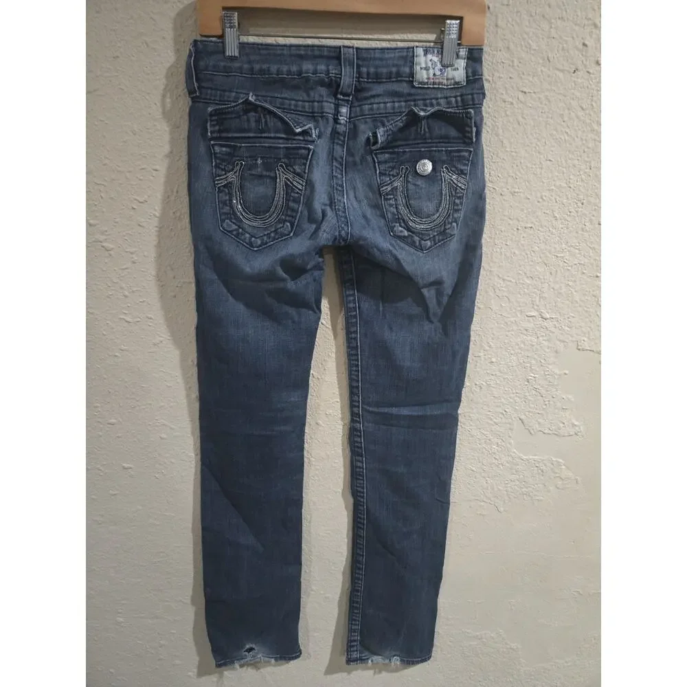 True Religion Women Skinny Denim Jeans, Flap Pockets, Size 27 - Picture 2 of 8